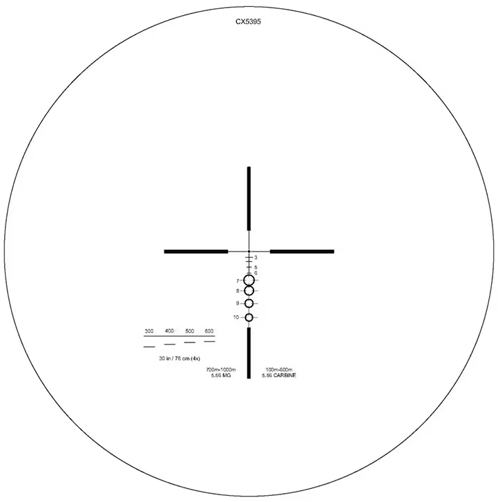 Elcan SpecterDR 1x/4x 5.56 NATO CX5395 Ballistic Black