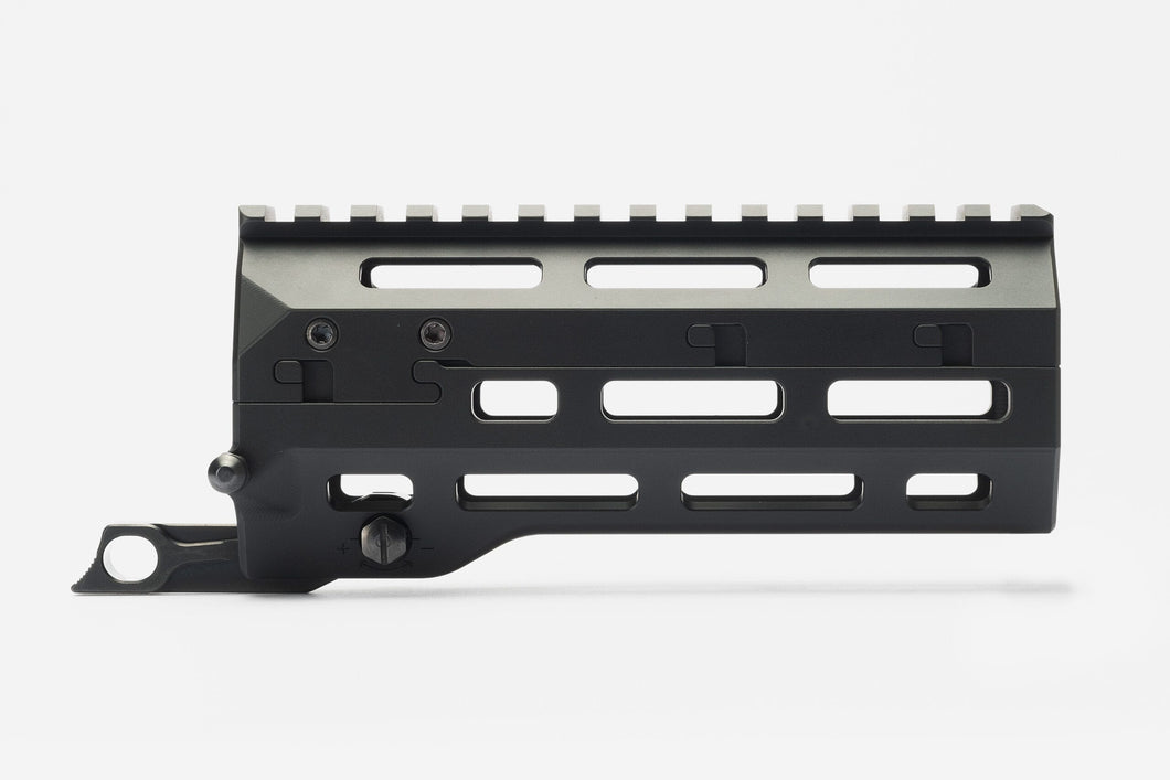 Acheron hand guard for the SIG SG552 and SG553, picatinny toprail and M-LOK handguard to mount various accessories.