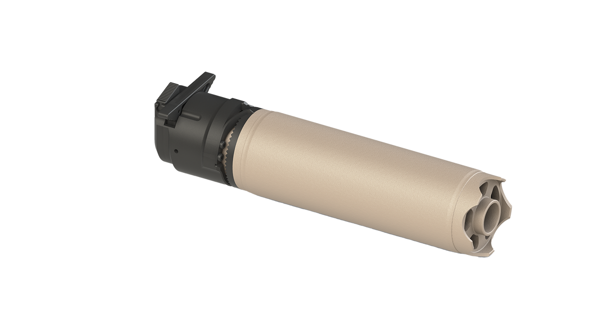 B&T Blast Deflector for Rotex®-X - 169mm - Sand RAL8031 (up to cal .308)