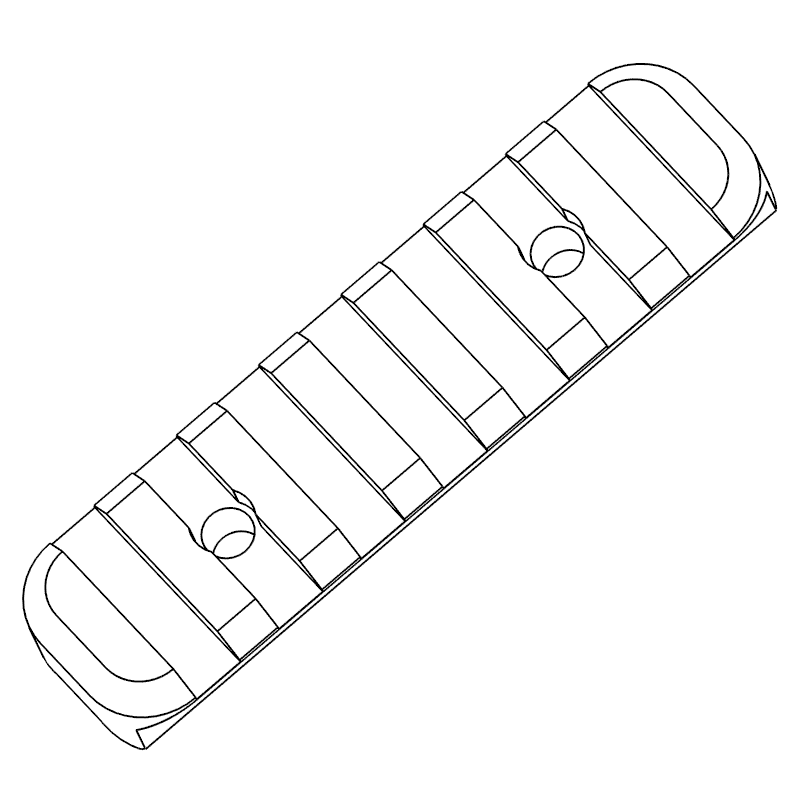 CSR Precision HKey Picatinny Rail Section Mid (7-slot)