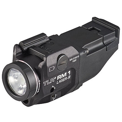 TLR RM 1 Laser - Incl tail cap switch, remote switch, mounting clips, key kit and CR123A - Black