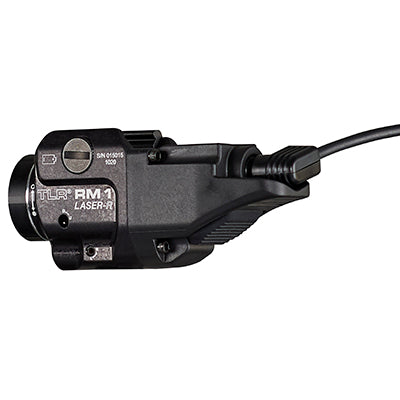 TLR RM 1 Laser - Incl tail cap switch, remote switch, mounting clips, key kit and CR123A - Black